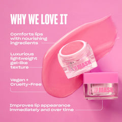 Babe Original Babe Glow fragrance-free application swatch for silky, unscented lip care.