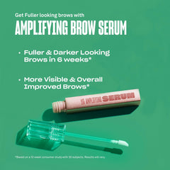 Babe Original Brow Serum in-use on sparse areas for fuller appearance.