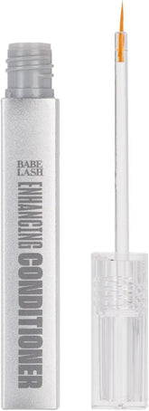 BABE ORIGINAL lash conditioner bottle closeup highlights hydrating formula for healthier-looking lashes.