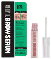 BABE ORIGINAL eyebrow serum packaging highlights vegan formula for fuller brows.