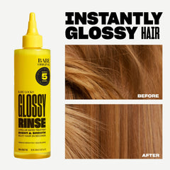 Babe Original Glossy Rinse wet hair application scene highlights fast hydration