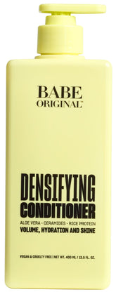 BABE ORIGINAL Locks Densifying bottle shows sleek packaging for daily conditioning