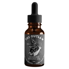 Badass Outlaw Beard Oil bottle pour for even application and scent
