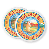 Badger Foot Balm 2oz tin pack front view highlighting travel-friendly hydration