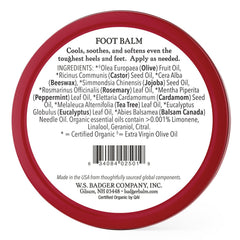 Badger Foot Balm peppermint tea tree rosemary scent signals refreshing foot care