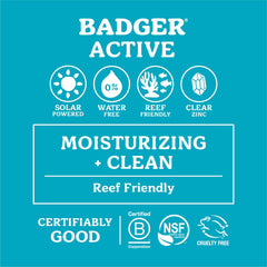 Badger Mineral Sunscreen Cream SPF 30 swatch on arm demonstrates rub-in clear finish ideal for face and body.