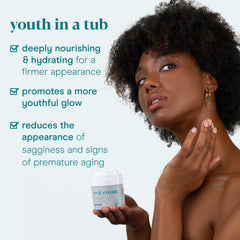 Baebody neck-cream-exfoliation shows AHAs and glycolic acid at work on surface.