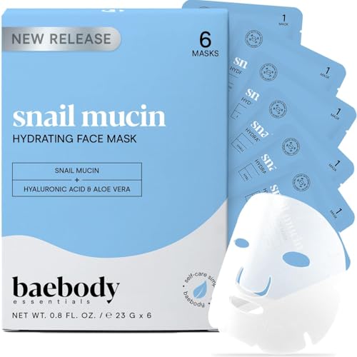 Baebody snail mucin sheet mask closeup for dewy hydration