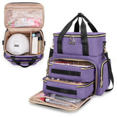 BAFASO double-layer nail polish organizer front view showing portable design