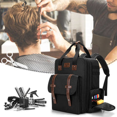 BAFASO barber case with clippers pockets securely holding cordless and wired clippers.