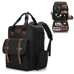 BAFASO large capacity barber case front compartments organize shears and tools for quick access.