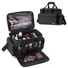 BAFASO large makeup bag front storage pockets organize brushes and tools on the go
