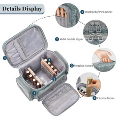 Bagmoly makeup bag brush compartment keeps brushes organized for on-the-go makeup routines