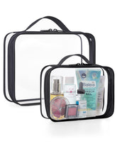 BAGSMART Clear Toiletry Bag top opening view for quick airport access