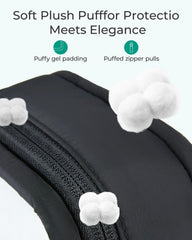 BAGSMART Clear Toiletry Bag water-resistant material with reinforced seams enhances durability on trips.