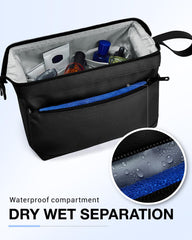 BAGSMART Dopp Kit leather carry handle adds durable grip