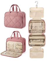 BAGSMART Hanging Toiletry Bag with puffy fabric for lightweight travel organization