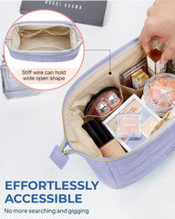 BAGSMART PVC-lined pocket protects brushes and prevents spills on the go.
