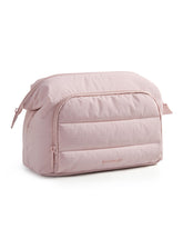 BAGSMART makeup bag wide-open mouth, quick-access design for busy mornings.