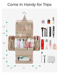 BAGSMART Puffy cosmetic bag soft-material feels luxurious and gentle on delicate makeup.