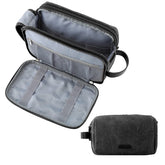 BAGSMART Toiletry Bag Black Large front view shows organized compartments for efficient packing.