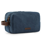 BAGSMART Toiletry Bag front view shows durable canvas and navy finish for travel-ready organization.