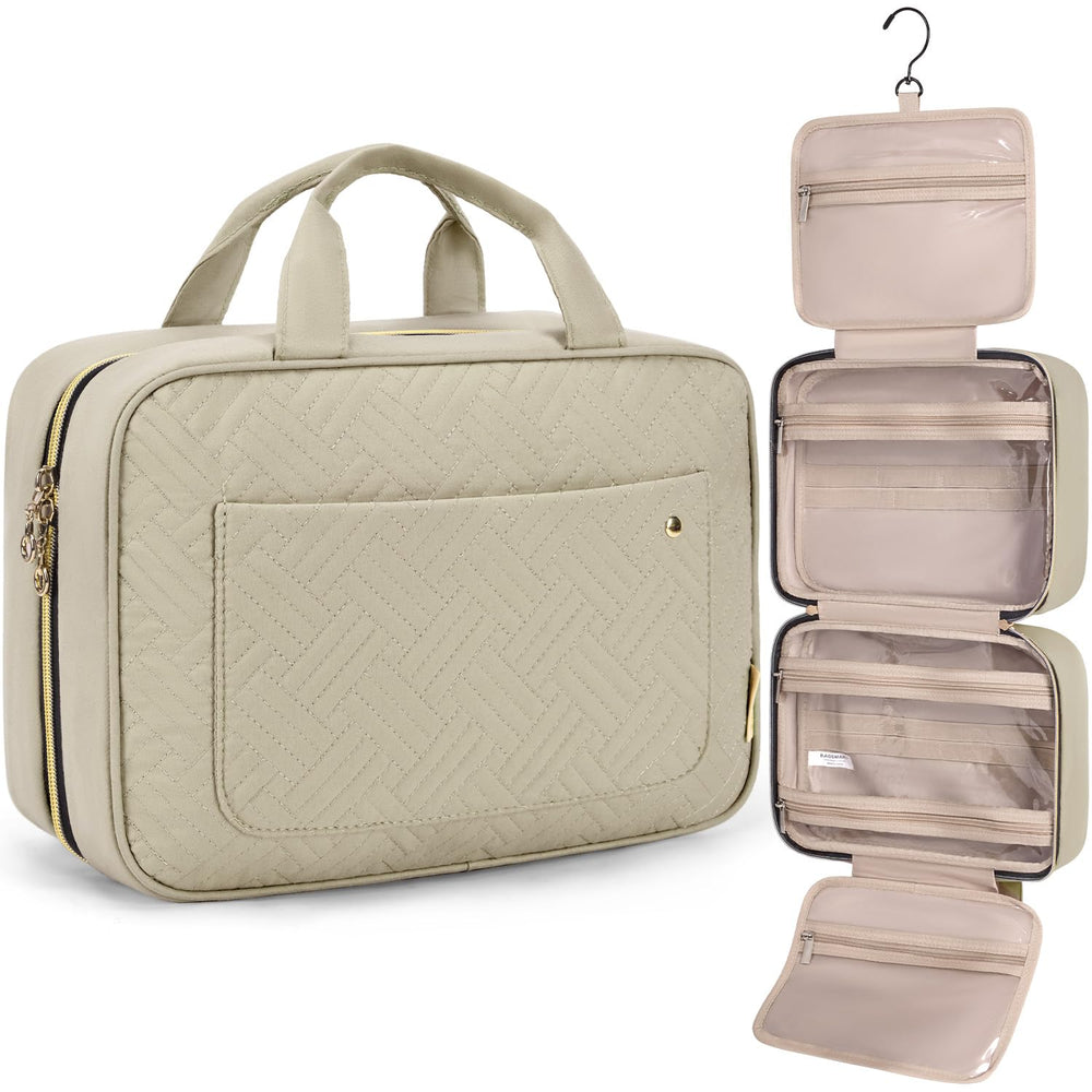 BAGSMART Toiletry Bag with hanging hook enables hands-free travel organization
