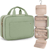 BAGSMART toiletry bag hanging hook shows hands-free organization on the go
