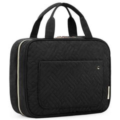 BAGSMART Toiletry Bag with Hanging Hook shows easy hotel room access.