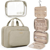 BAGSMART toiletry bag hanging organizer camel for easy travel access