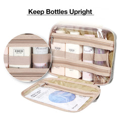 BAGSMART Inside Elastic Pockets keep bottles upright and contents stable during travel