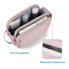 BAGSMART Toiletry Bag inside organization with elastic straps keeps bottles upright