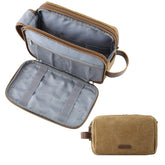 BAGSMART Toiletry Bag in khaki with a large capacity for organized travel essentials.