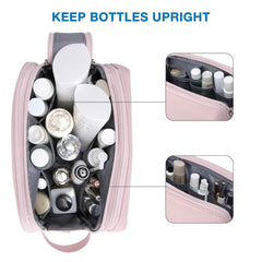 BAGSMART Toiletry Bag large-capacity interior fits multiple bottles for family trips