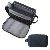 BAGSMART Toiletry Bag for Men Navy large open view showing spacious main compartment for easy packing