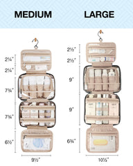 BAGSMART toiletry bag rolled-large shows compact packing and easy transport for overnight trips.