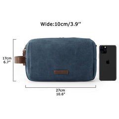 BAGSMART Toiletry Bag side-pocket-open demonstrates quick access to essentials on the go.