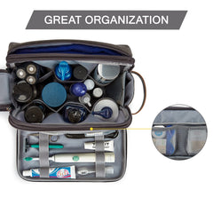 BAGSMART Toiletry Bag two sided zip pockets with organized compartments