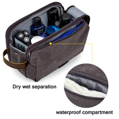 BAGSMART Toiletry Bag waterproof back pocket protects damp items