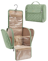 BAGSMART toiletry bag with hanging hook for easy travel access.