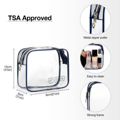BAGSMART transparent cosmetic bag TSA-approved speeds airport security checks.