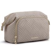 BAGSMART Travel Makeup Bag wide-open design for easy access to cosmetics on the go