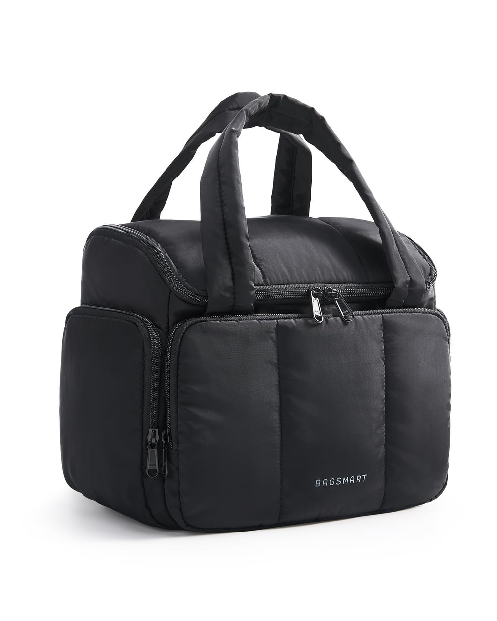 BAGSMART travel toiletry bag with cloud-soft fabric offers lightweight packing and spill protection for on-the-go trips.