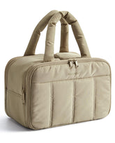 BAGSMART travel toiletry bag front view showing roomy space for toiletries.