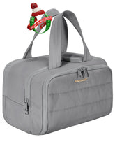 BAGSMART Travel Toiletry Bag front view shows spacious storage for cosmetics.