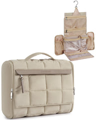 BAGSMART Travel Toiletry Bag full-open design for quick access and organized packing.