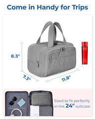 BAGSMART Travel Toiletry Bag full-opening design enables easy access to essentials.