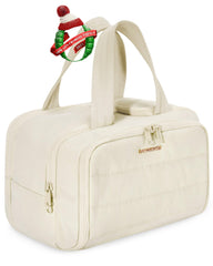 BAGSMART Travel Toiletry Bag open view shows large capacity and organized compartments.
