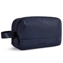 BAGSMART Travel Toiletry Bag navy front view shows organized space for essentials.