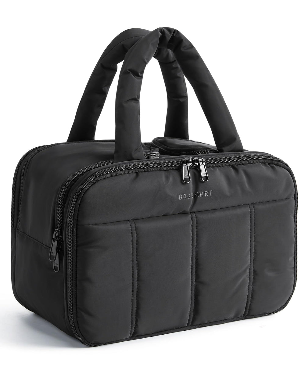 BAGSMART travel toiletry bag puffy large black offers spacious storage for essentials on trips